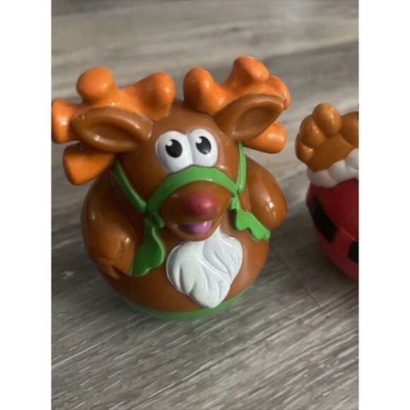 Playskool Weeble Wobbles 2005 Christmas Edition - Santa, Reindeer, & Snowman - Picture 2 of 9